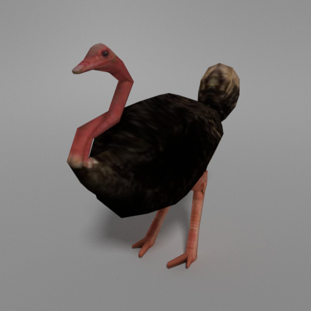 Low Poly Ostrich preview image 1